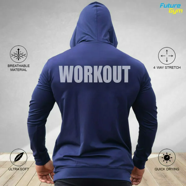 Workout True Knit Flex Fit Hoodie - Nordic Blue