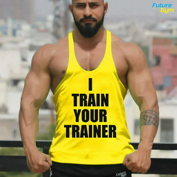 I Train Your Trainer Gym Stringer - Paradise Yellow
